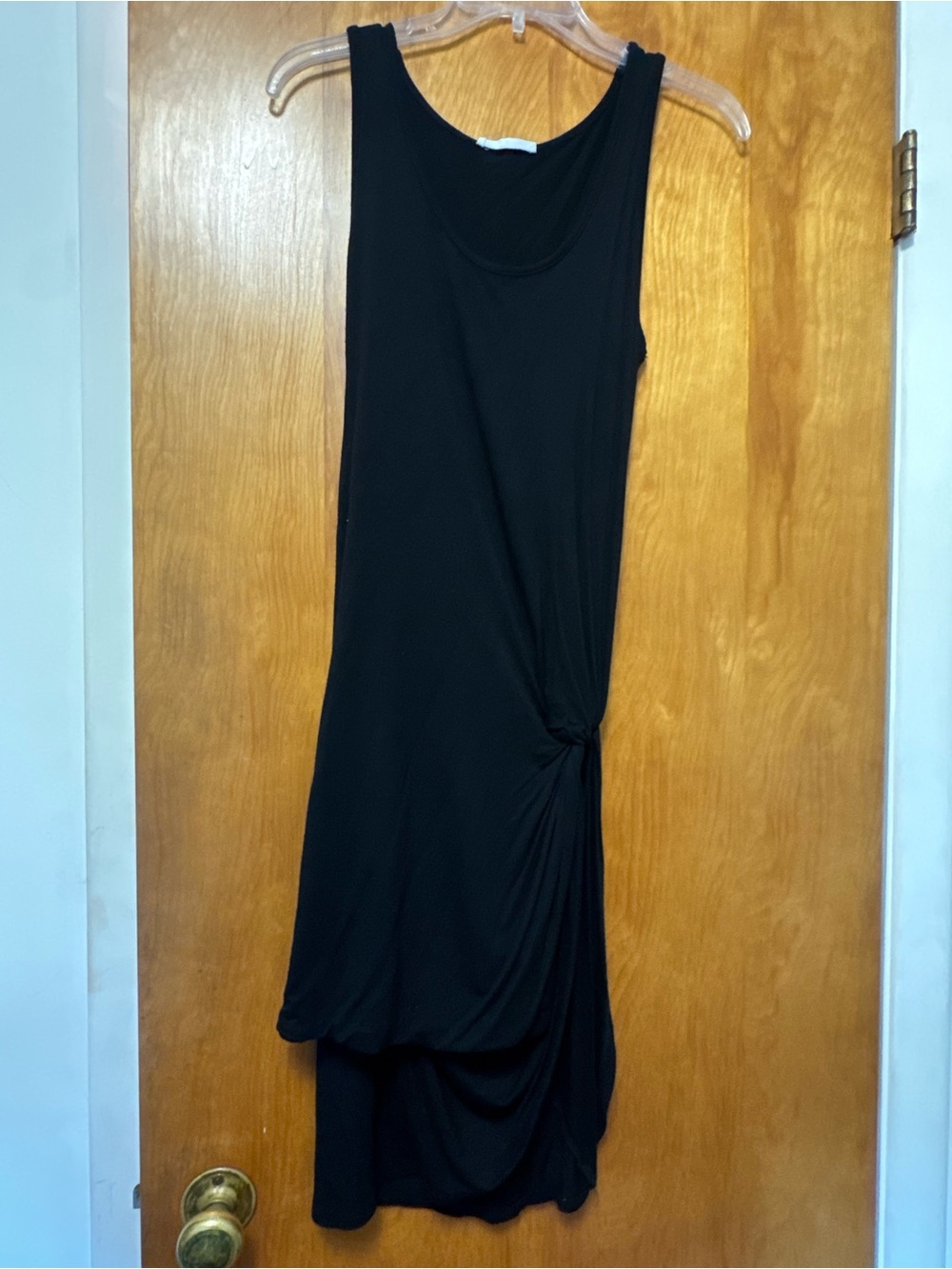 Stella Luce Black Ruched Midi Dress – Size Medium
